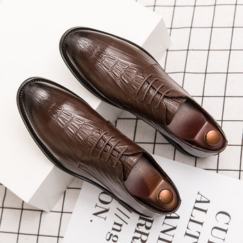 Ретро модел мъжки официални обувки от еко кожа