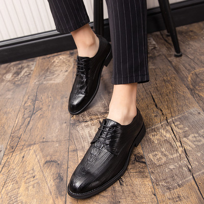 Retro modell férfi formális cipő eko bőrből