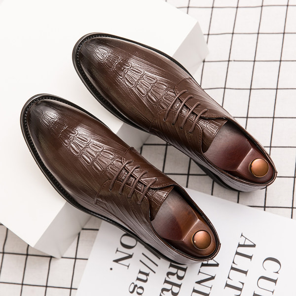 Retro modell férfi formális cipő eko bőrből