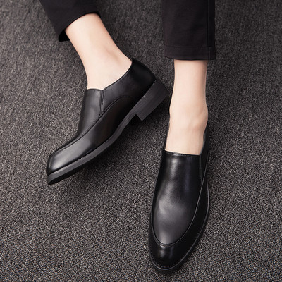 Ανδρικά παπούτσια από οικολογικό δέρμα - απλό μοντέλο