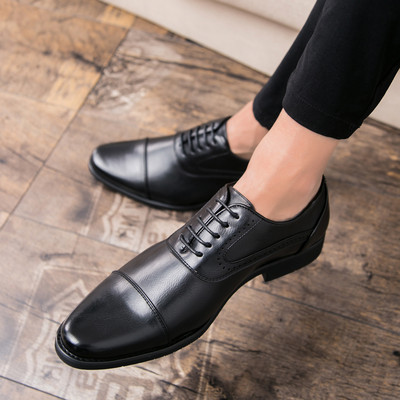 Meeste pidulikud kingad ökonahast, paeltega tavaline mudel