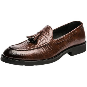 Мъжки официални обувки от еко кожа с пискюлл