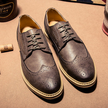 Мъжки официални обувки с връзки-тип британски стил