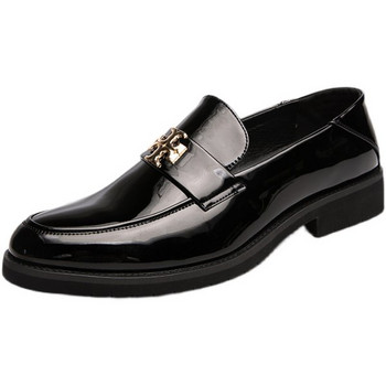 Мъжки официални обувки от еко кожа с метална декорация - два модела