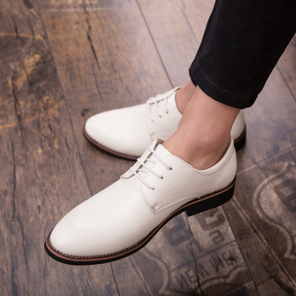 Ανδρικά επίσημα έκο δερμάτινα παπούτσια με μοντέλο με κορδόνια