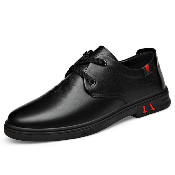 Ανδρικά παπούτσια από οικολογικό δέρμα με κορδόνια - σε δύο χρώματα