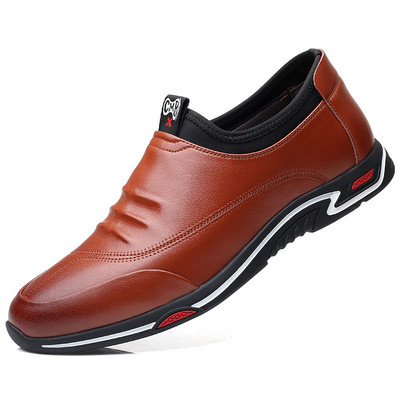 Μοντέρνα έκο δερμάτινα παπούτσια σε δύο χρώματα - για άνδρες