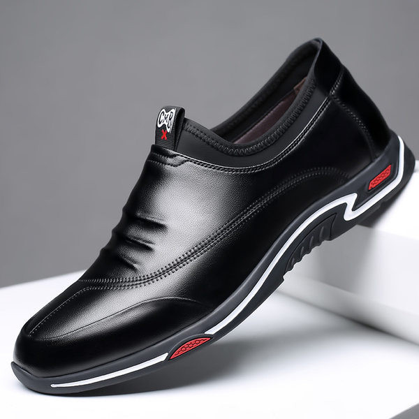 Μοντέρνα έκο δερμάτινα παπούτσια σε δύο χρώματα - για άνδρες