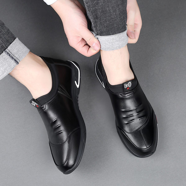 Μοντέρνα έκο δερμάτινα παπούτσια σε δύο χρώματα - για άνδρες