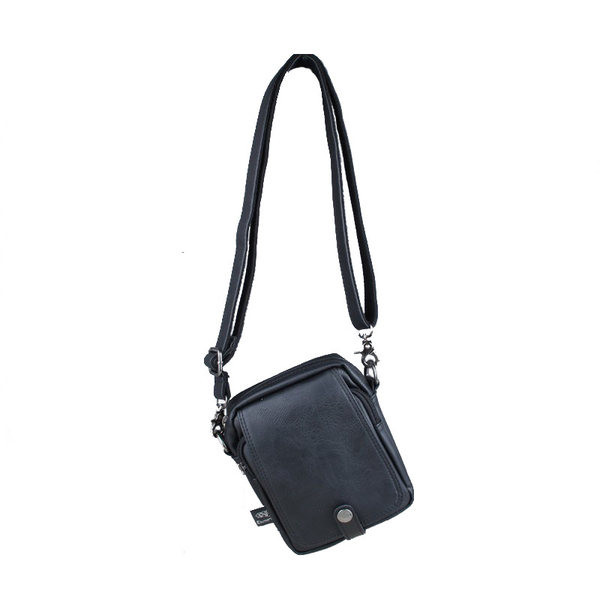 Öko-nahast lukuga ja metallist kinnitusega vabaaja meeste kott