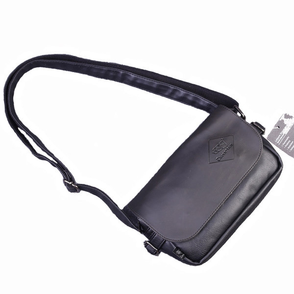 Meeste kunstnahast metallkinnituse ja sisemise lukuga õlakott