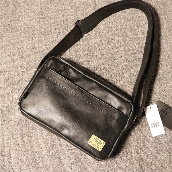 Vabaaja meeste nahast kott luku ja embleemiga