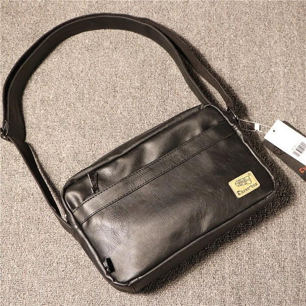 Vabaaja meeste nahast kott luku ja embleemiga