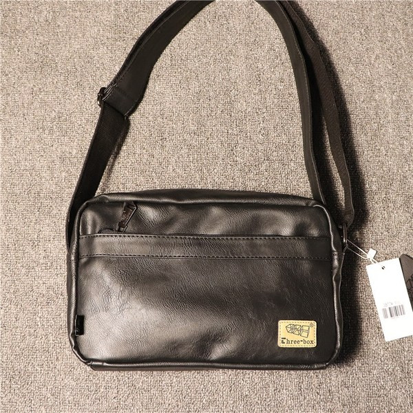 Vabaaja meeste nahast kott luku ja embleemiga