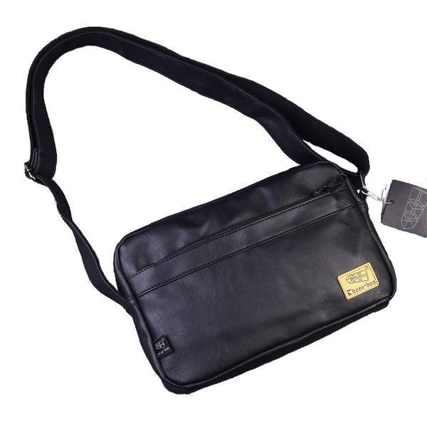 Vabaaja meeste nahast kott luku ja embleemiga