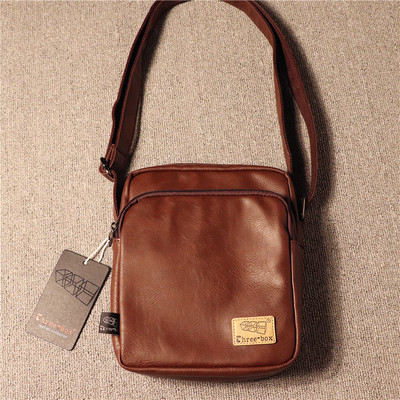 Vīriešu mākslīgās ādas soma ar garu rokturi