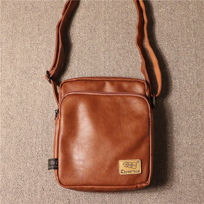 Vīriešu mākslīgās ādas soma ar garu rokturi