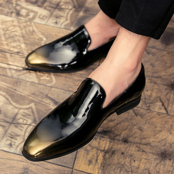 Мъжки лачени обувки - изчистен модел