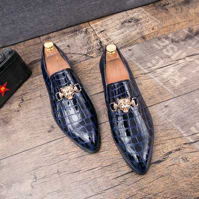 Ανδρικά κομψά παπούτσια από απομίμηση δέρματος κροκοδείλου