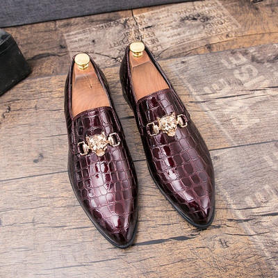 Ανδρικά κομψά παπούτσια από απομίμηση δέρματος κροκοδείλου