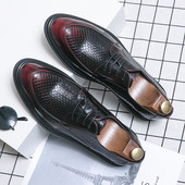 Meeste pidulikud kunstnahast paeltega kingad