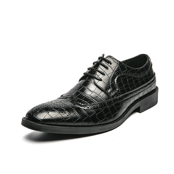 Öko-nahast moodsad meeste teravatipulised kingad pruuni ja musta värviga