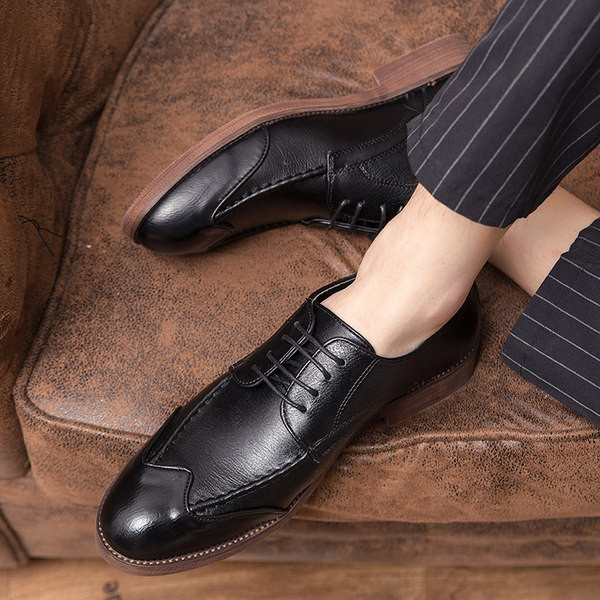 Nahast meeste pidulikud paeltega kingad - kuni numbrini 47