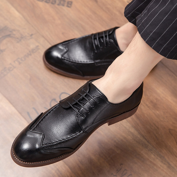 Nahast meeste pidulikud paeltega kingad - kuni numbrini 47