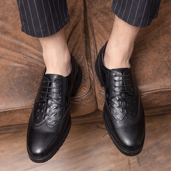 Meeste kunstnahast paeltega nahast kingad