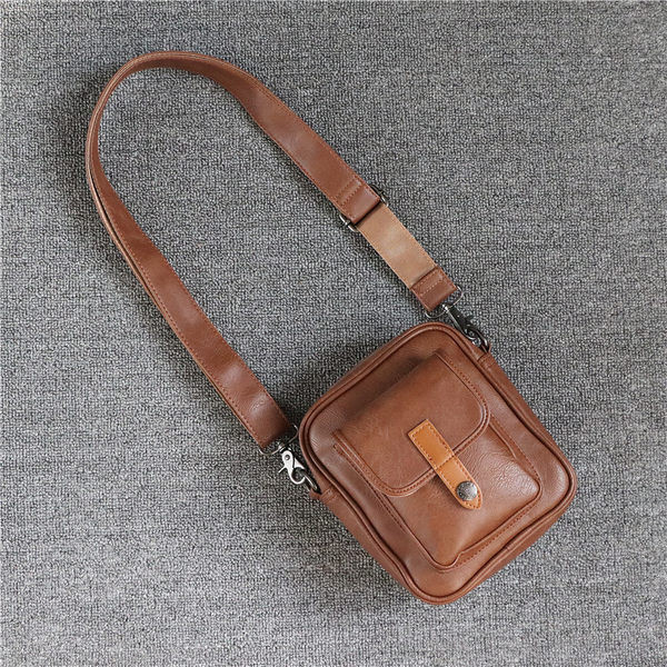 Ikdienas mini soma ar metāla pogu vīriešiem