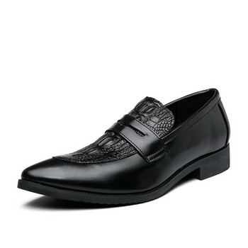 Официални мъжки кожени обувки в черен и кафяв цвят