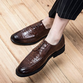 Formális férfi bőrcipő fűzővel