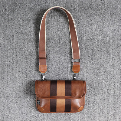 Pika sanga ja metallist kinnitusega nahast meeste sportkott