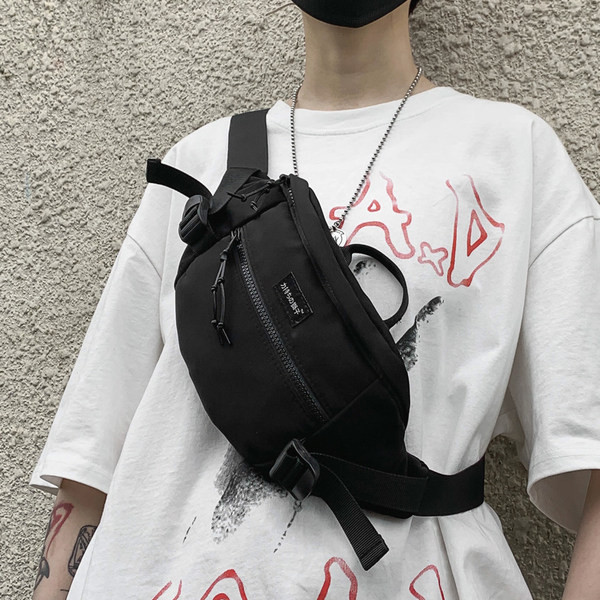 Meeste punk tekstiilist kott vööle või õlale