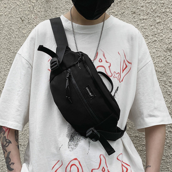 Meeste punk tekstiilist kott vööle või õlale