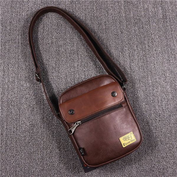 Jauna modeļa vīriešu soma ar eko ādas rāvējslēdzēju