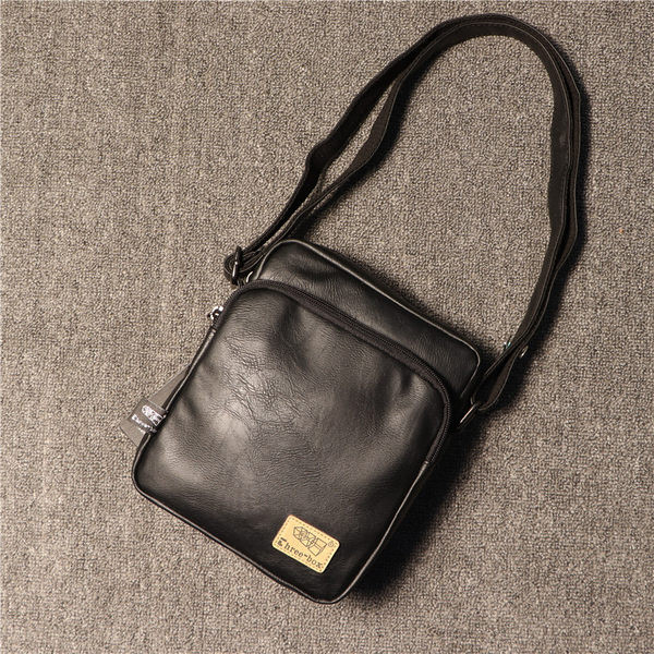 Jauna modeļa vīriešu soma no eko ādas pār plecu