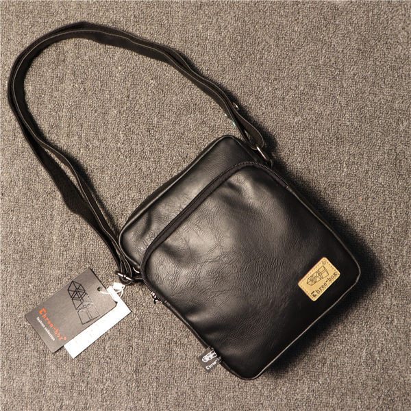 Jauna modeļa vīriešu soma no eko ādas pār plecu