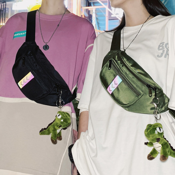 Textiltáska punk cipzárral