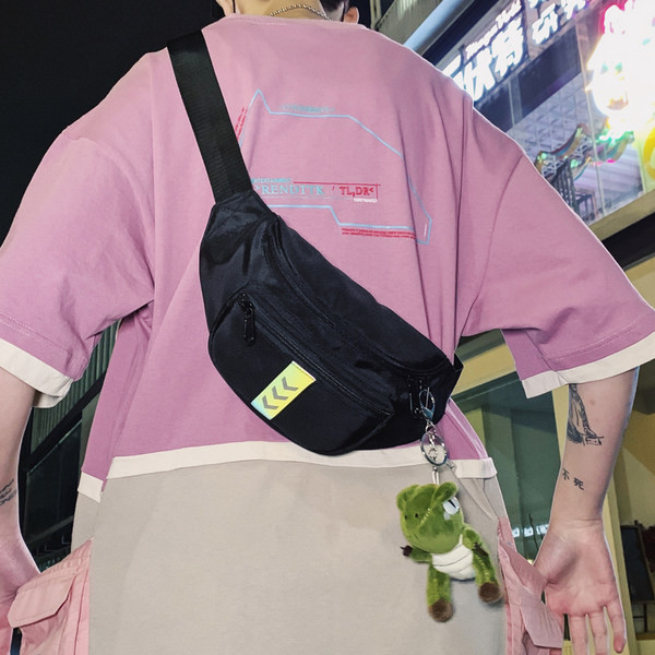 Textiltáska punk cipzárral