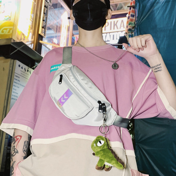 Textiltáska punk cipzárral