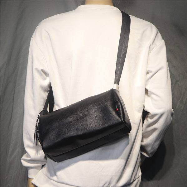 Jauna modeļa vīriešu ādas plecu soma