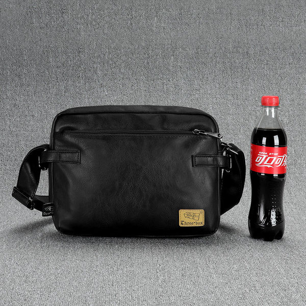 Meeste nahast õlakott ja pikk reguleeritav käepide