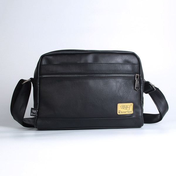 Vīriešu kvadrātveida soma ar emblēmu un rāvējslēdzējiem