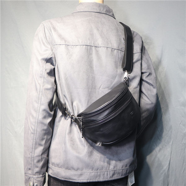 Moderna vīriešu soma ar vairākiem nodalījumiem