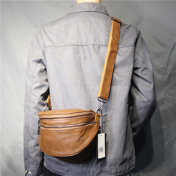 Moderna vīriešu soma ar vairākiem nodalījumiem