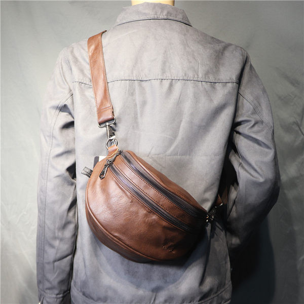 Moderna vīriešu soma ar vairākiem nodalījumiem