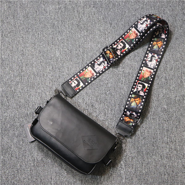 Casual meeste nahast kott värvilise õlasanguga