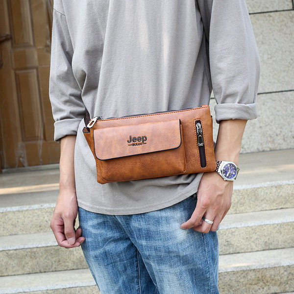 Meeste ökonahast tõmbluku ja kirjaga õlakott