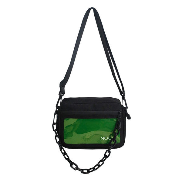 Férfi mindennapi táska átlátszó zsebbel